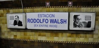 Quieren borrar el nombre de Rodolfo Walsh de la estación Entre Ríos de la Línea E