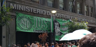 Marcharon al Ministerio de Justicia para rechazar más de 2.400 despidos de trabajadores