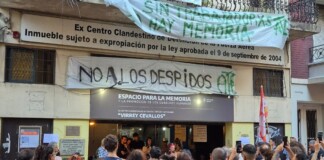 Realizaron un abrazo simbólico al espacio de la memoria «Virrey Cevallos» para rechazar el cierre ordenado por el Gobierno
