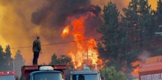El viento descontroló el incendio forestal en El Bolsón y las llamas avanzan hacia las zonas pobladas