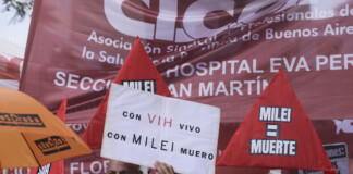 Sectores de Salud se movilizaron en defensa de la salud pública y contra el ajuste de Milei